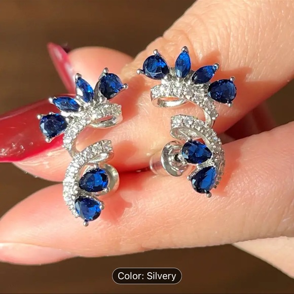 Silver plated earrings - Picture 2 of 4